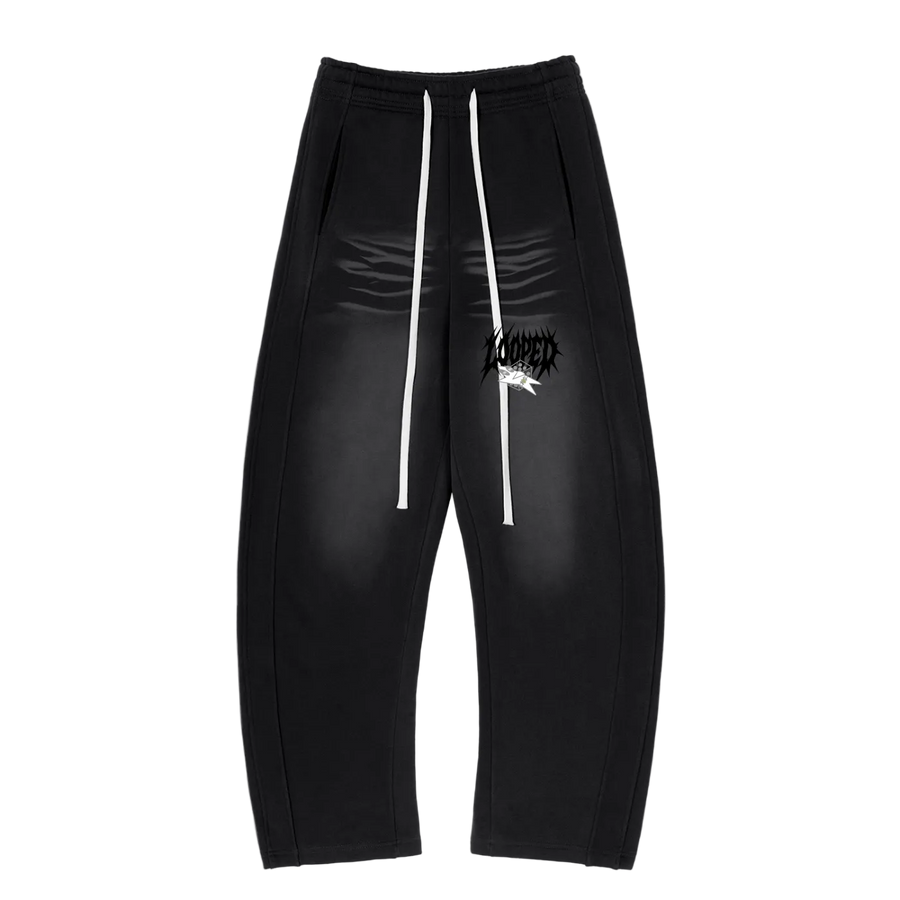 black fleece sweatpants