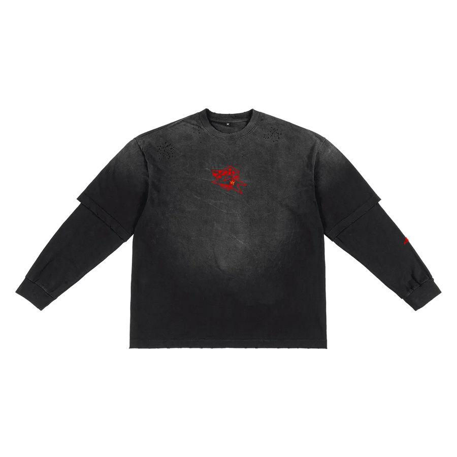 red "DICE" long-sleeve