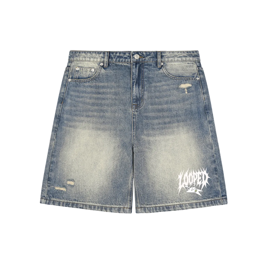 Distressed Baggy Denim Shorts
