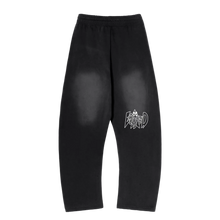 Load image into Gallery viewer, black fleece sweatpants