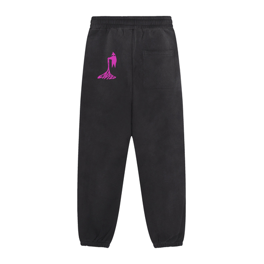 looped sweat pants v2 pink/black 330 gsm