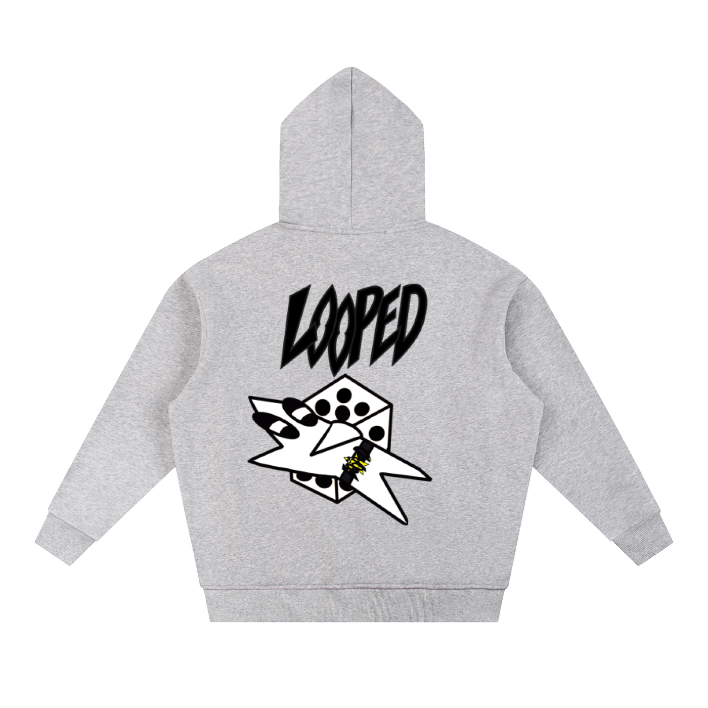 stripped black/grey hoodie