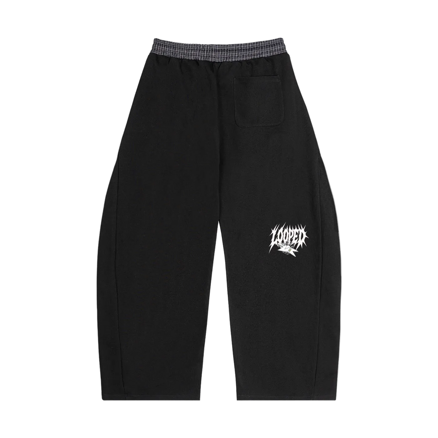 Black Plaid baggy sweats