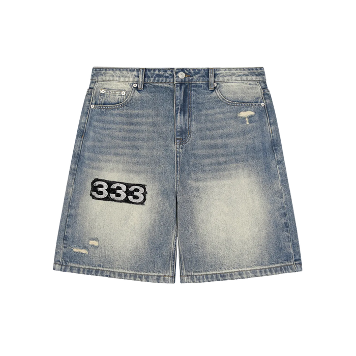 333 Distressed Baggy Denim Shorts