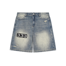 Load image into Gallery viewer, 333 Distressed Baggy Denim Shorts
