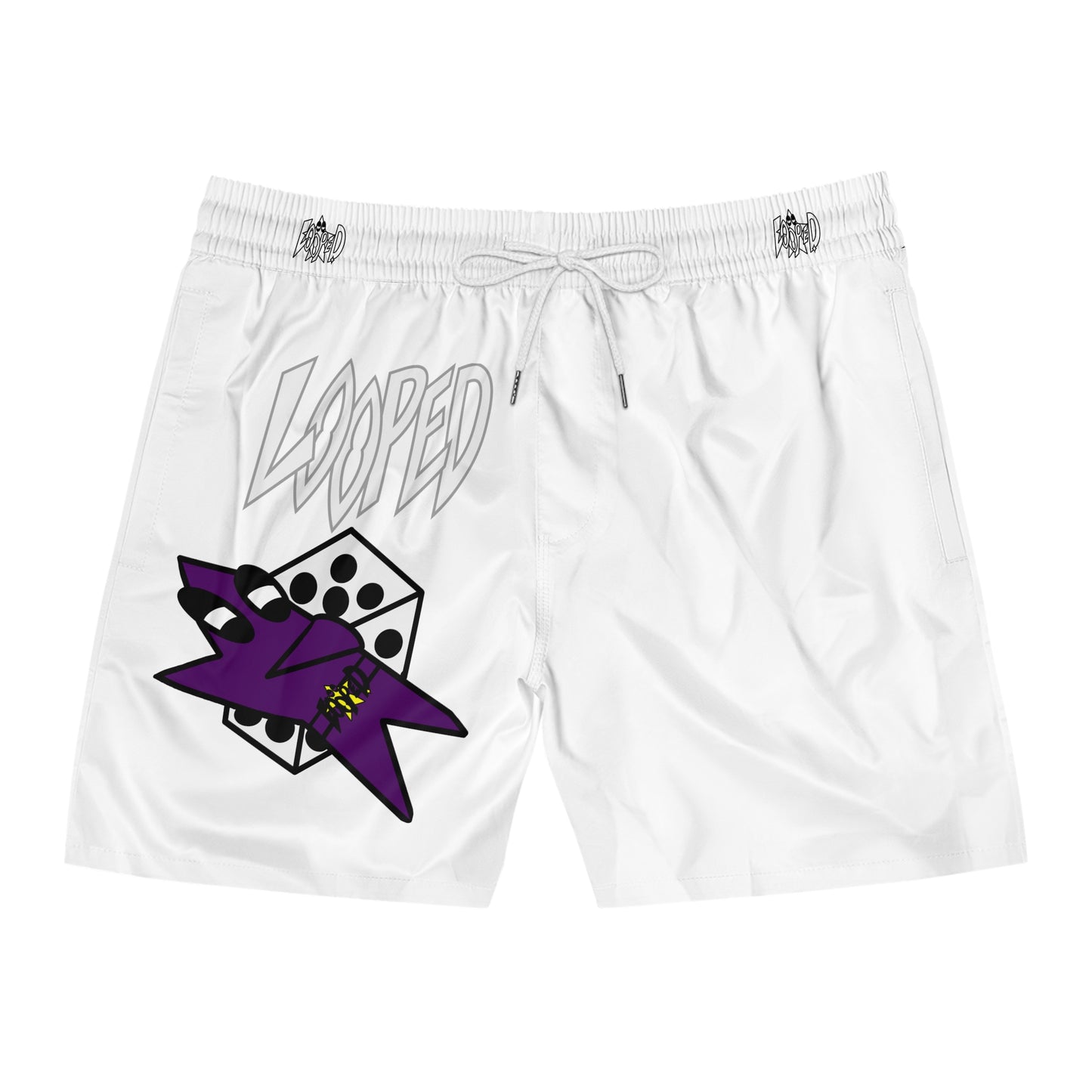 Looped Dice Graphic Swim Shorts