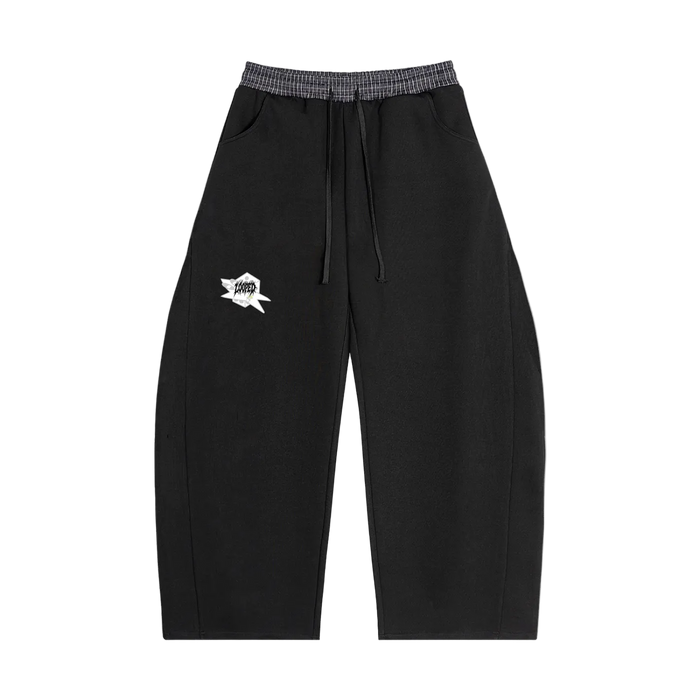Black Plaid baggy sweats