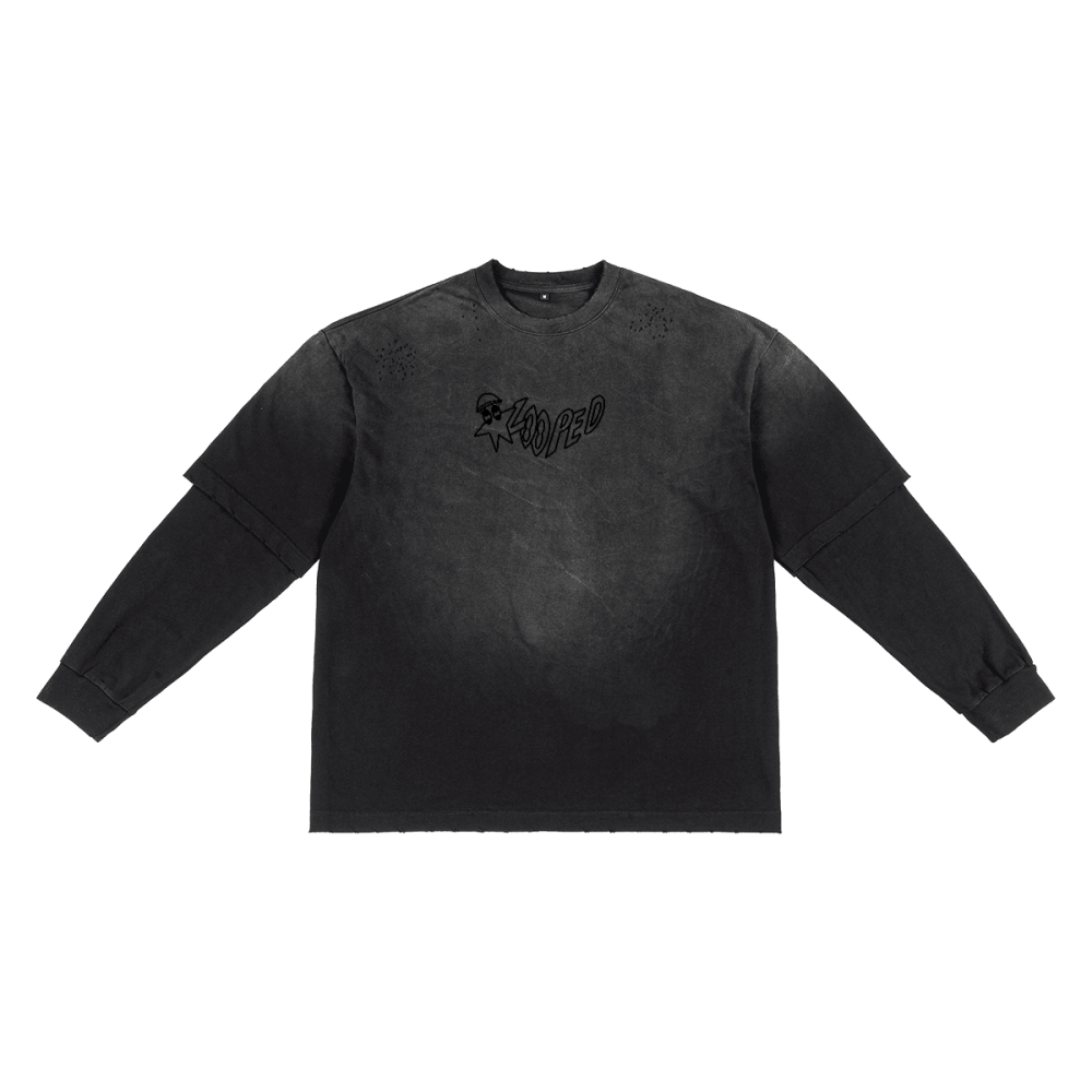 LOOPED black dice long sleeve