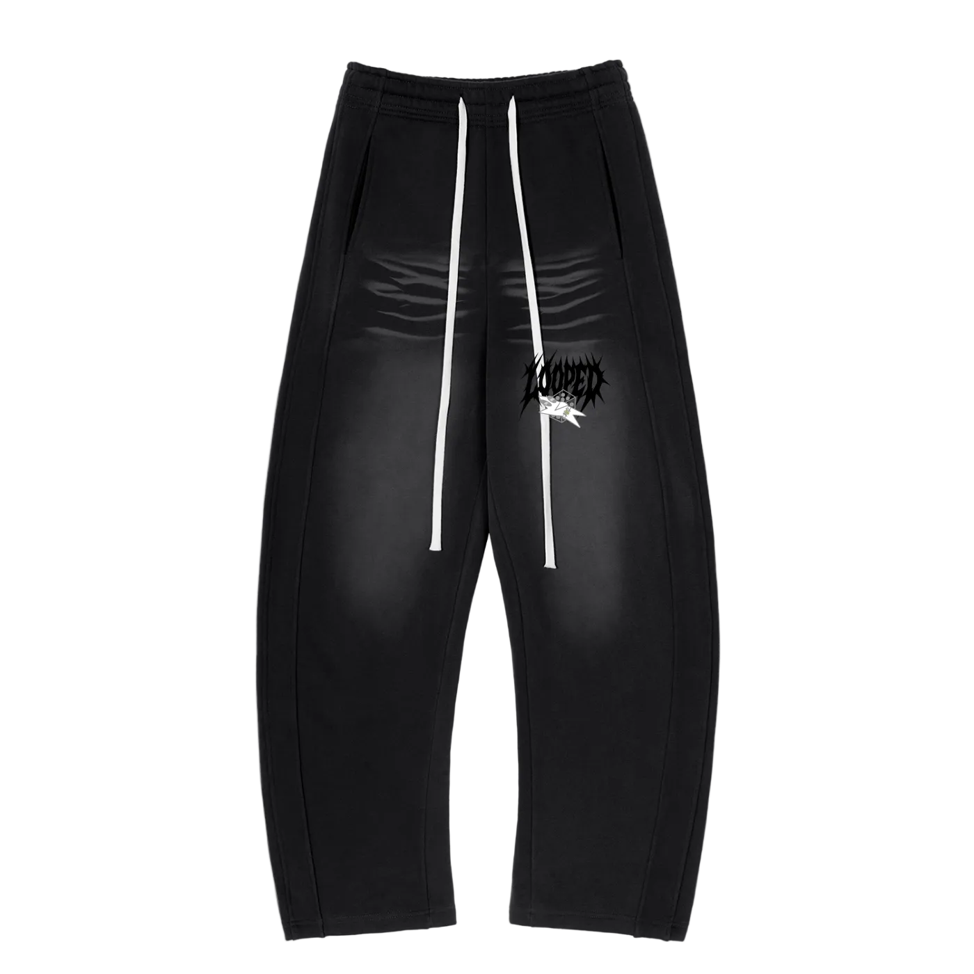 black fleece sweatpants
