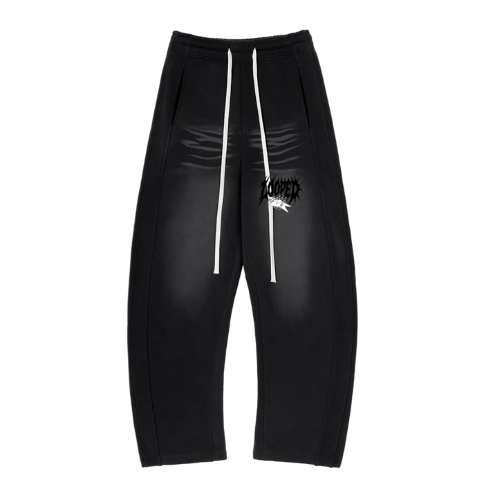 black fleece sweatpants