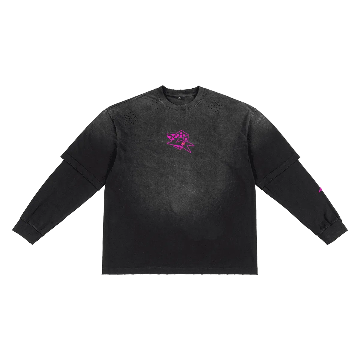 pink "DICE" long-sleeve