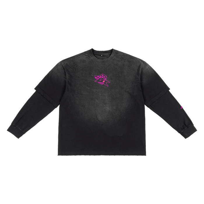 pink "DICE" long-sleeve