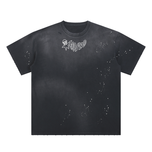 speckled faded dice t-shirt