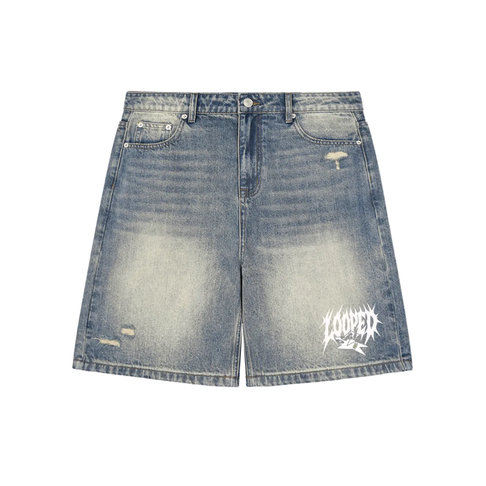 Distressed Baggy Denim Shorts