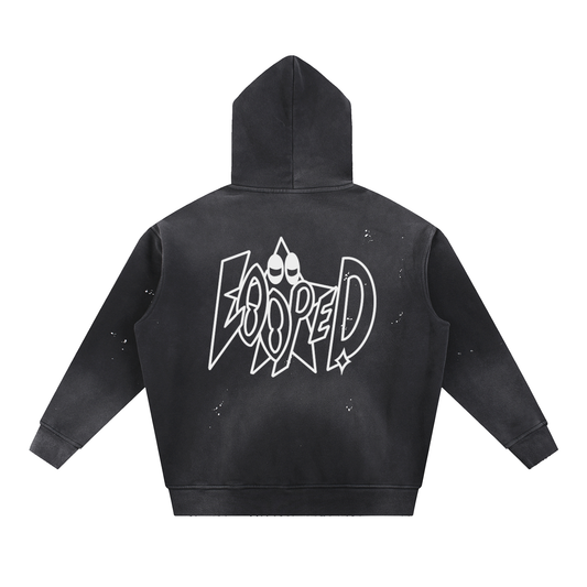 baggy speckled hoodie - 360 gsm