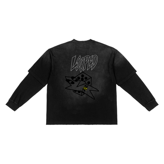 Black Layered dice logo long sleeve