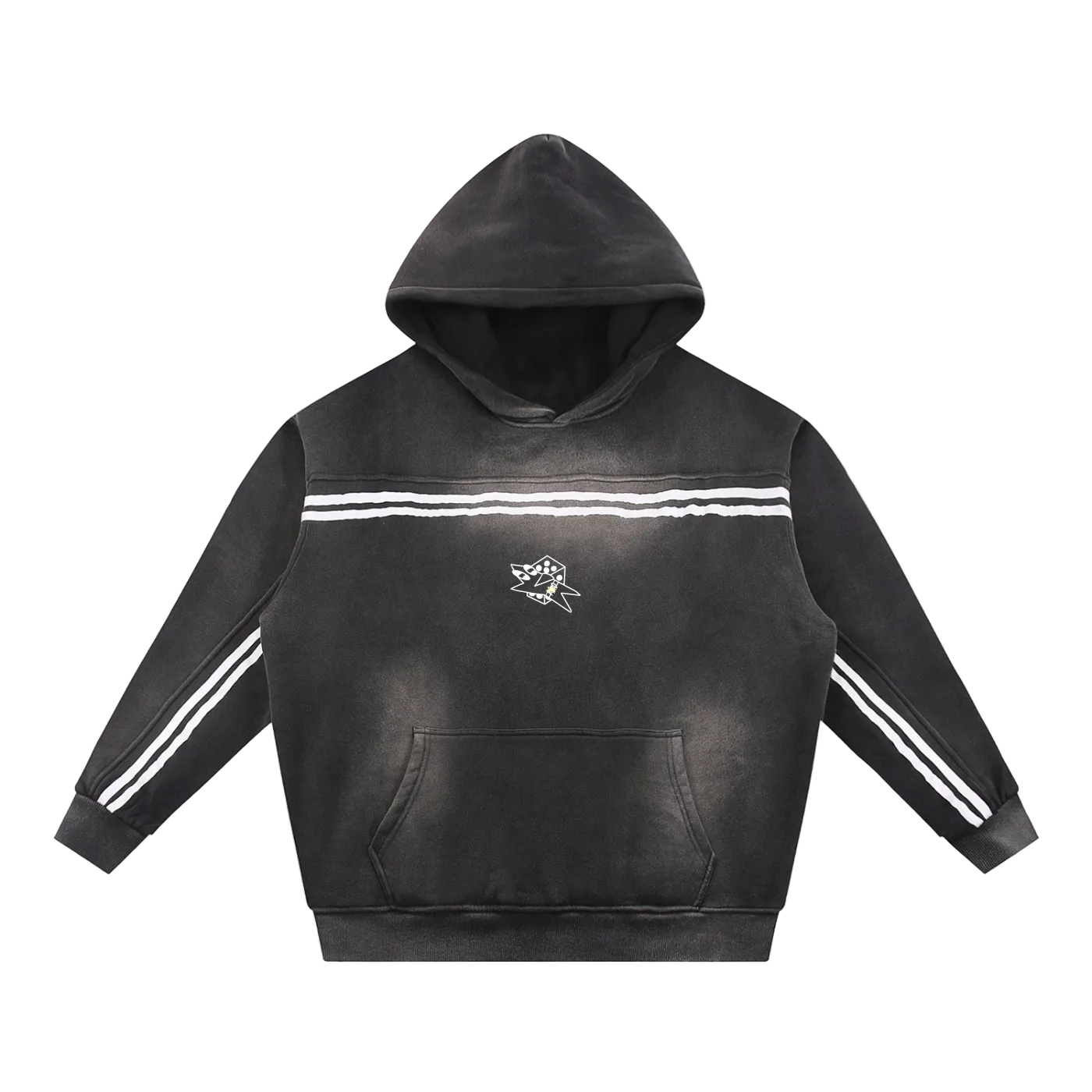 "S26" stripped hoodie