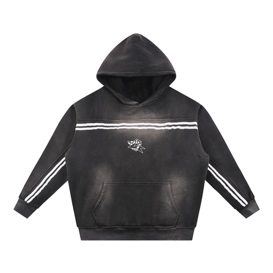 "S26" stripped hoodie