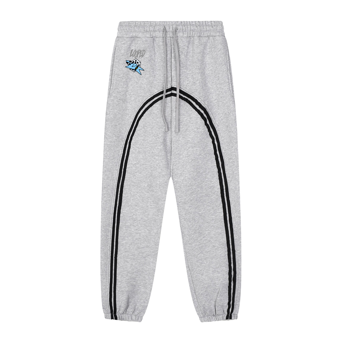 looped sweat pants v2 blue/grey 330 gsm