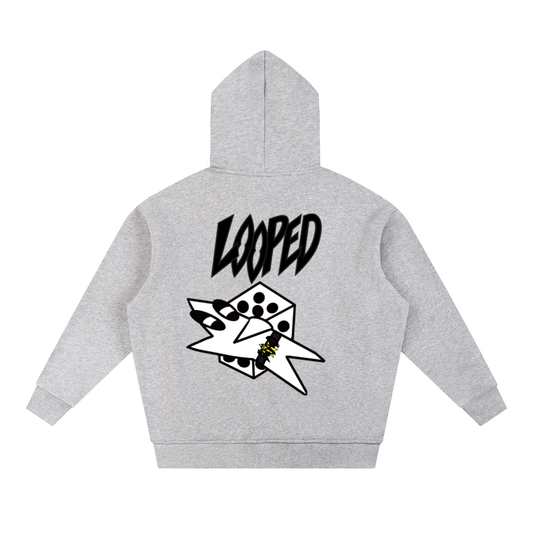 stripped black/grey hoodie