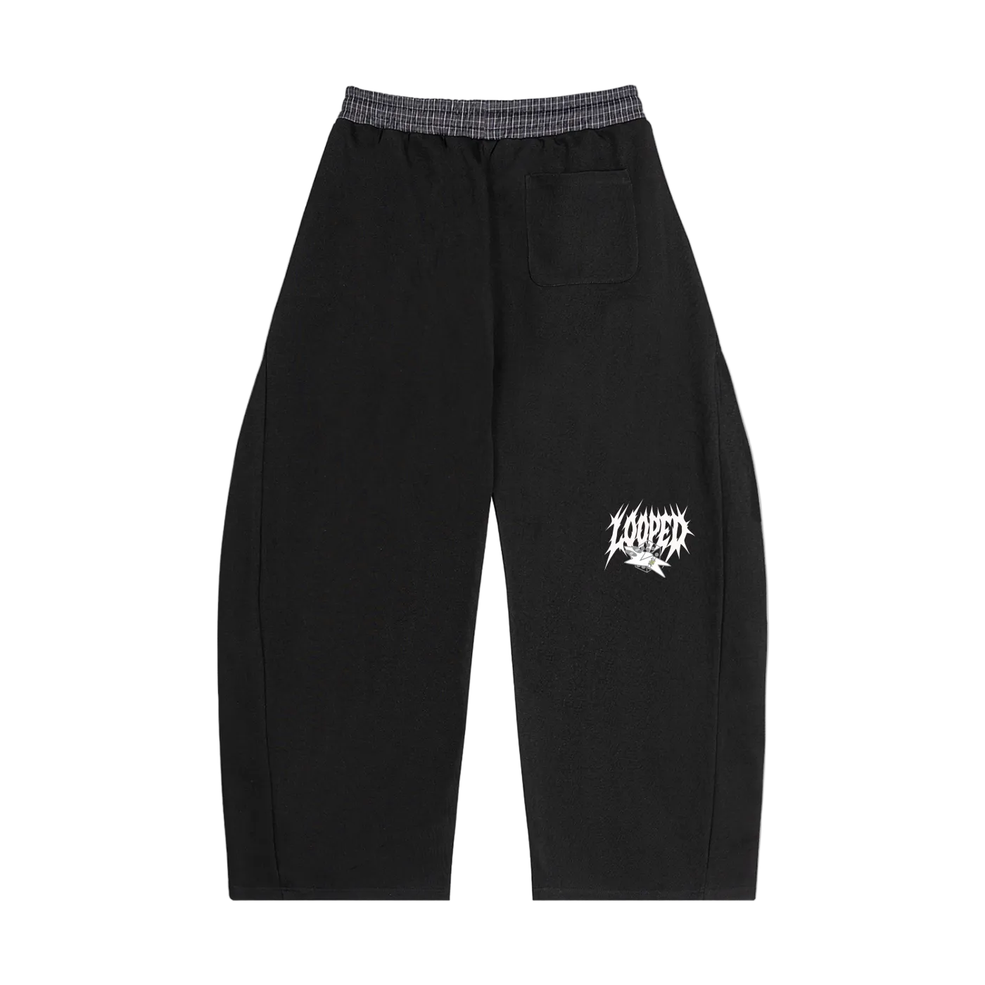 Black Plaid baggy sweats