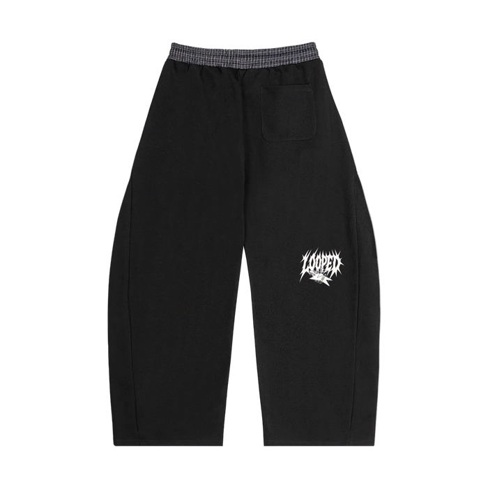 Black Plaid baggy sweats