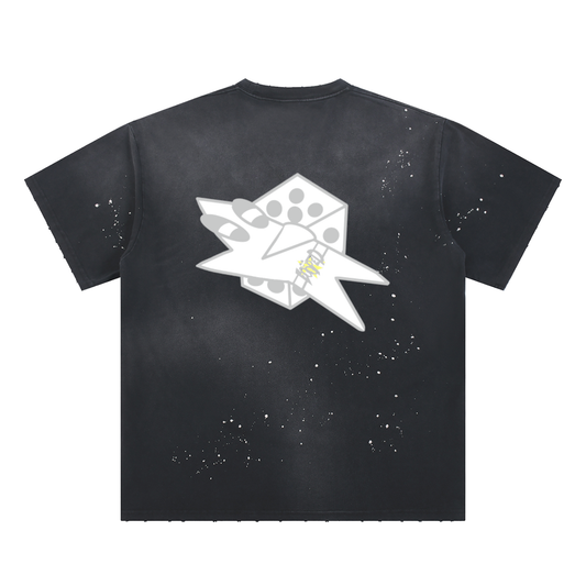 speckled faded dice t-shirt